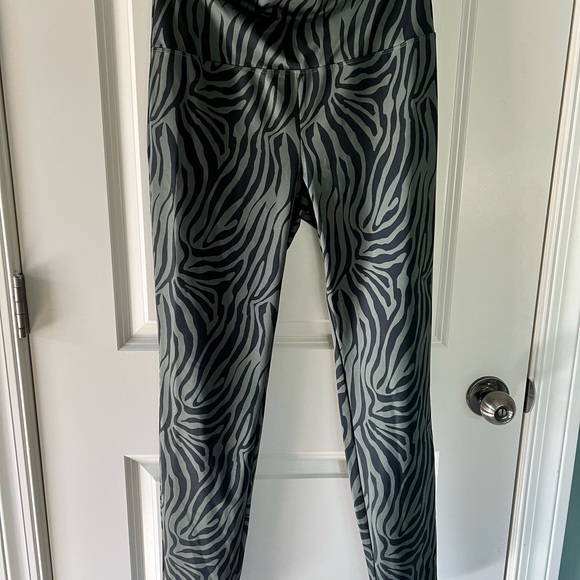 Ruby Ribbon Pants - Ruby Ribbon Black and Green Zebra 🦓 Print Leggings